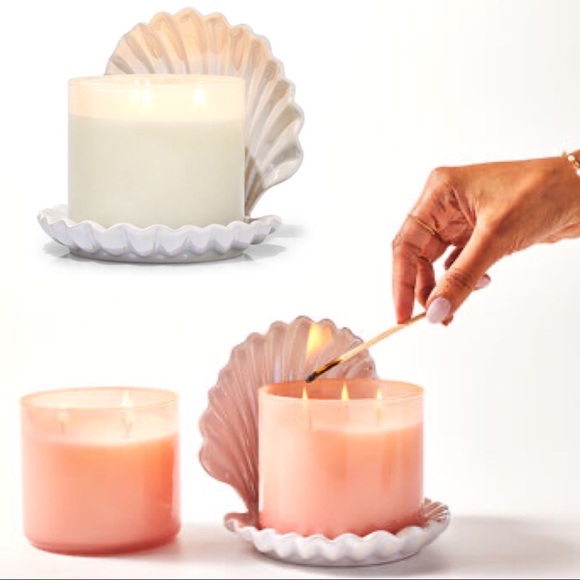 HOLIDAY SPECIAL- CLAM SHELL 3-Wick Candle Holder: Bath & Body Works - Picture 13 of 15